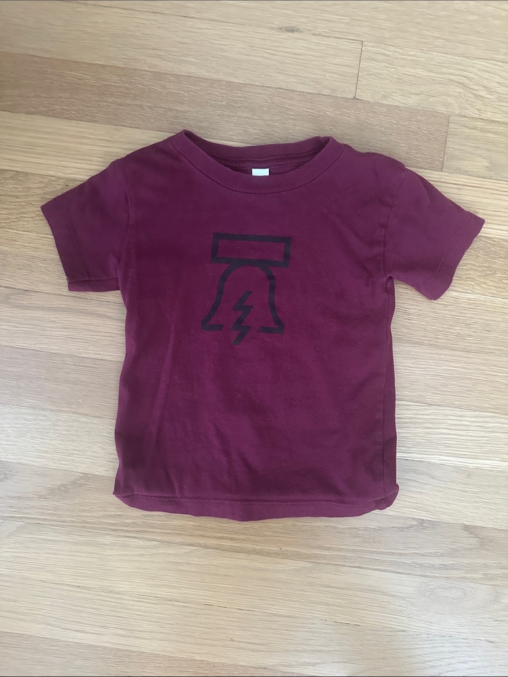Kids Maroon Short Sleeve Graphic Tee